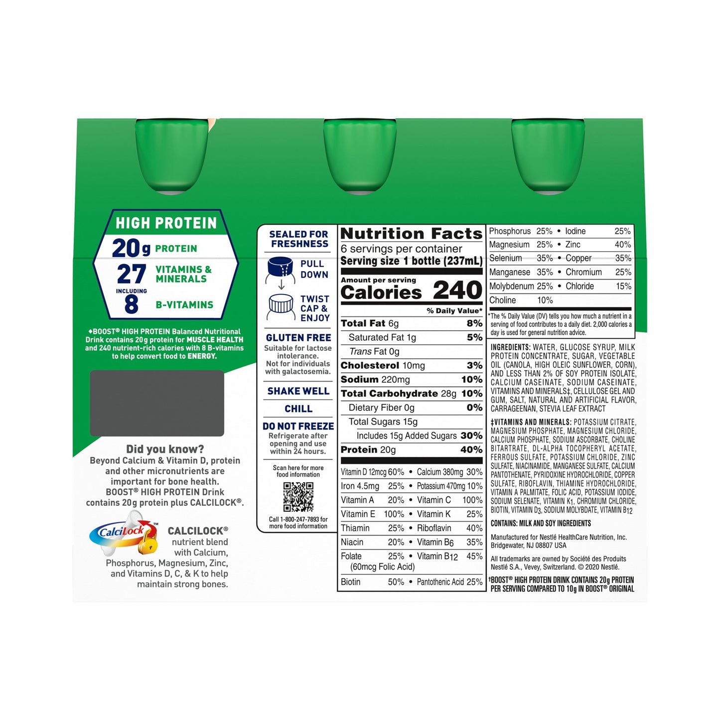 BOOST, HI PROTEIN STRAWBERRY 8OZ (6/PK 4PK/CS)