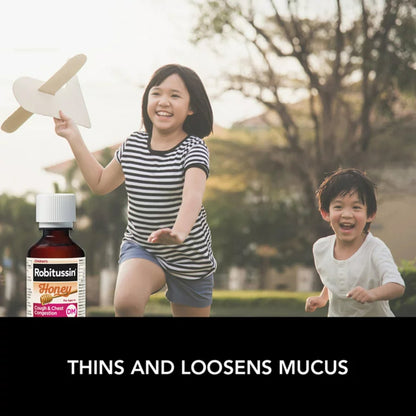 ROBITUSSIN DM, LIQ COUGH & CHEST CONGESTION CHLD HONEY 4OZ