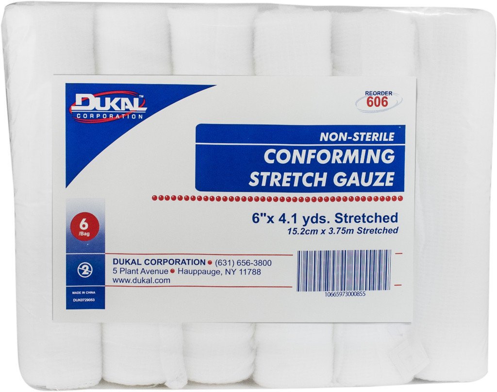 GAUZE, CONFORMING STRETCH N/S 6" X 4.1YDS (6RL/BG 8BG/CS)