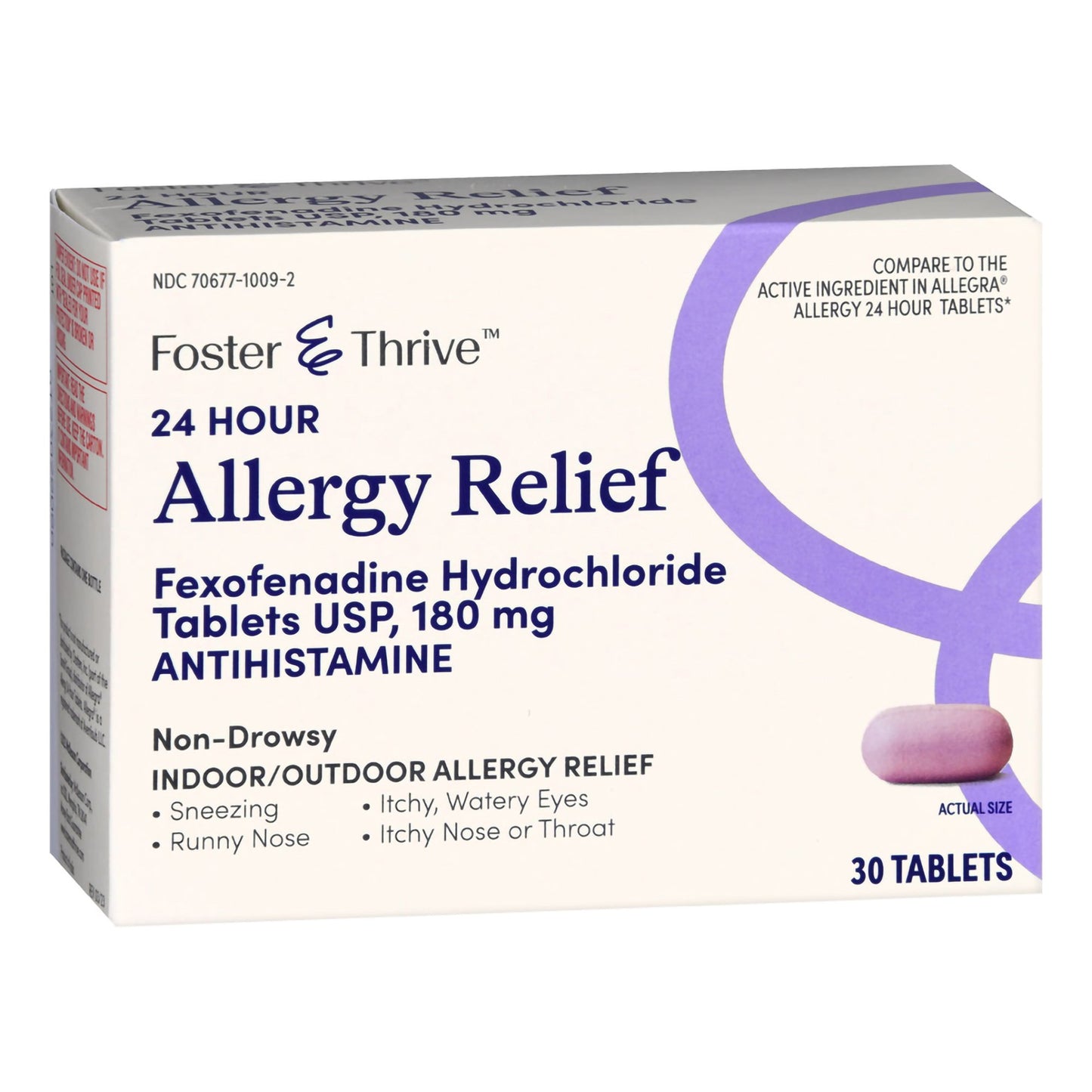 FEXOFENADINE, TAB FT SM 180MG (30/BX)