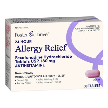 FEXOFENADINE, TAB FT SM 180MG (30/BX)