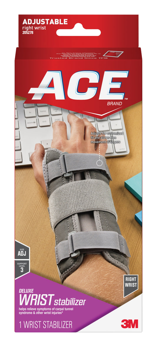 WRIST BRACE, ACE SYNTHETIC RT (12/BX)