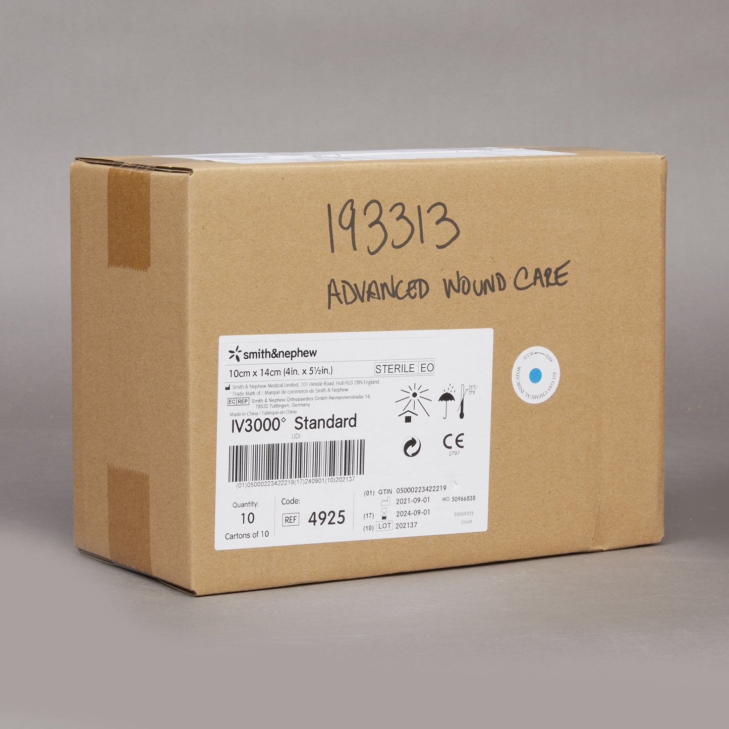 DRESSING, IV TRANSP 3000 (10/BX)