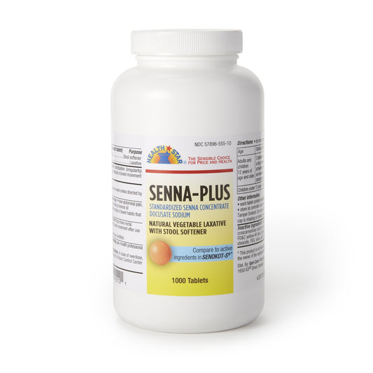 SENNA, TAB 8.6MG PLUS 50MG DSS(1000/BT 12BT/CS)