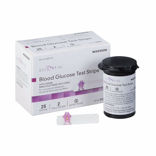 TEST STRIP, BLD GLUCOSE QUINTET AC (50/BX 20BX/CS)