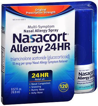 NASACORT ALLERGY, SPR 24HR 55MCG 0.57OZ