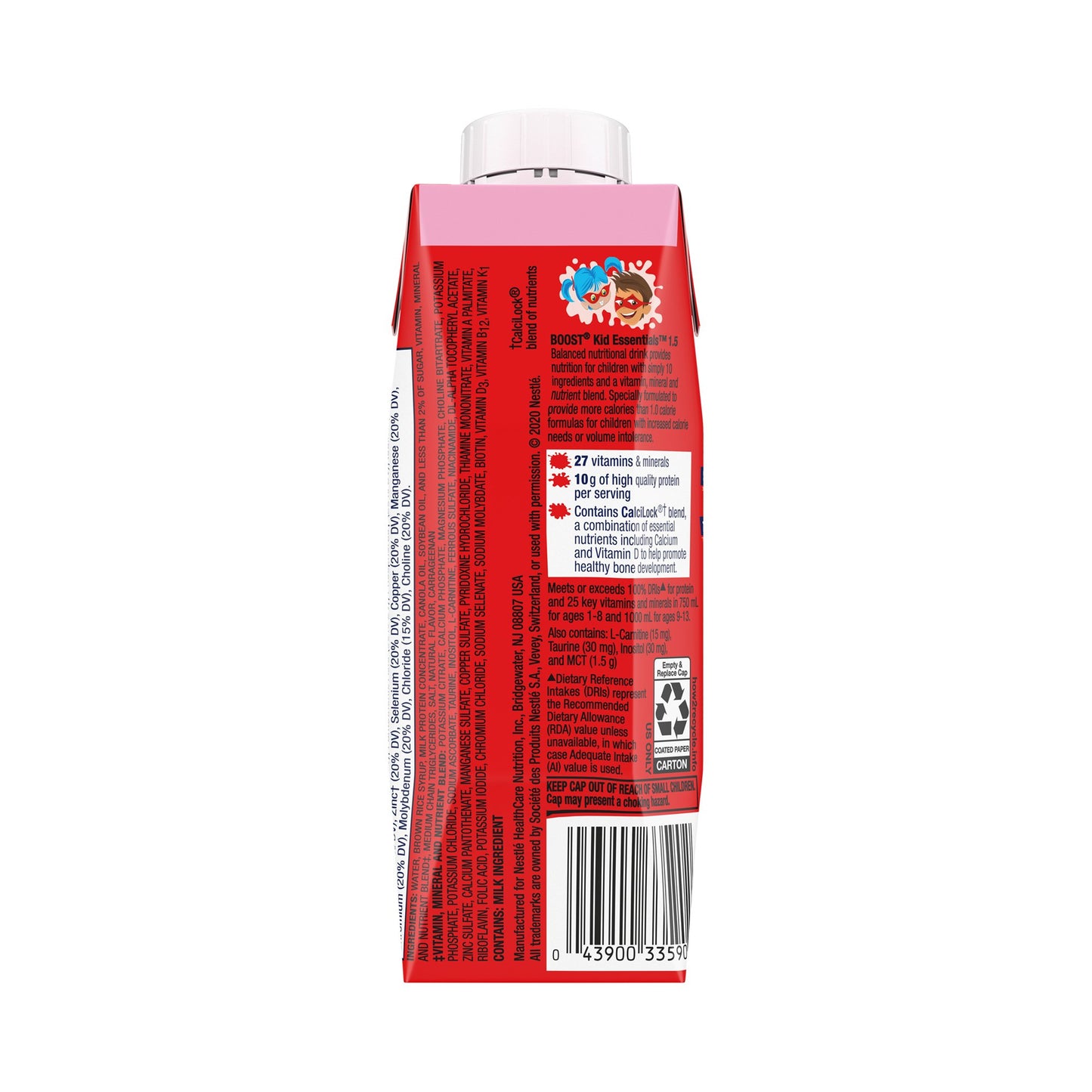 BOOST, KID ESSENTIALS 1.5 STRWBRY SPLASH 8OZ (24/CS)