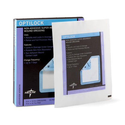 DRESSING, WND OPTILOCK N/ADH 5X5.5" (10/BX 10BX/CS)