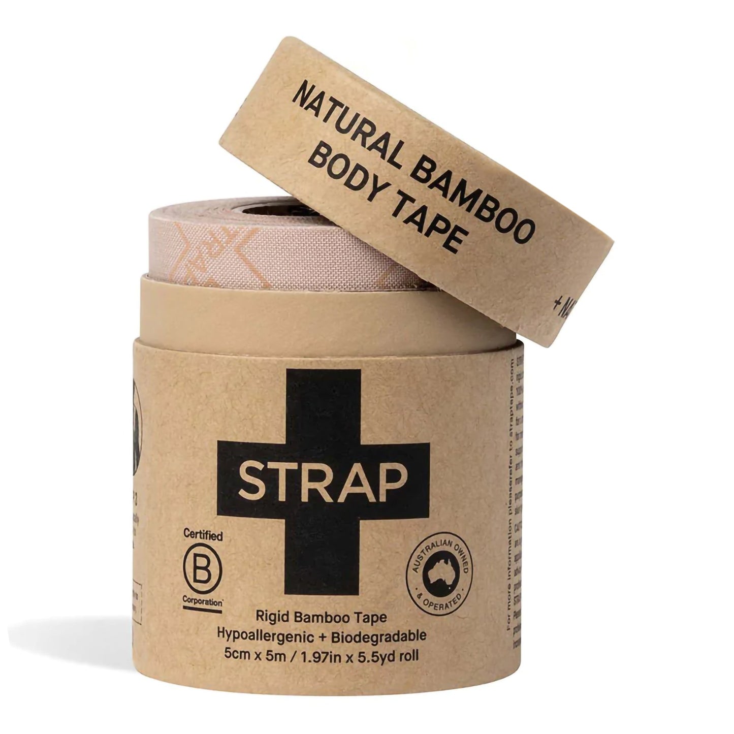 TAPE, SPORTS STRAP BAMBOO NAT 5CMX5CMX5.5YDS (1/TU 3TU/BX)