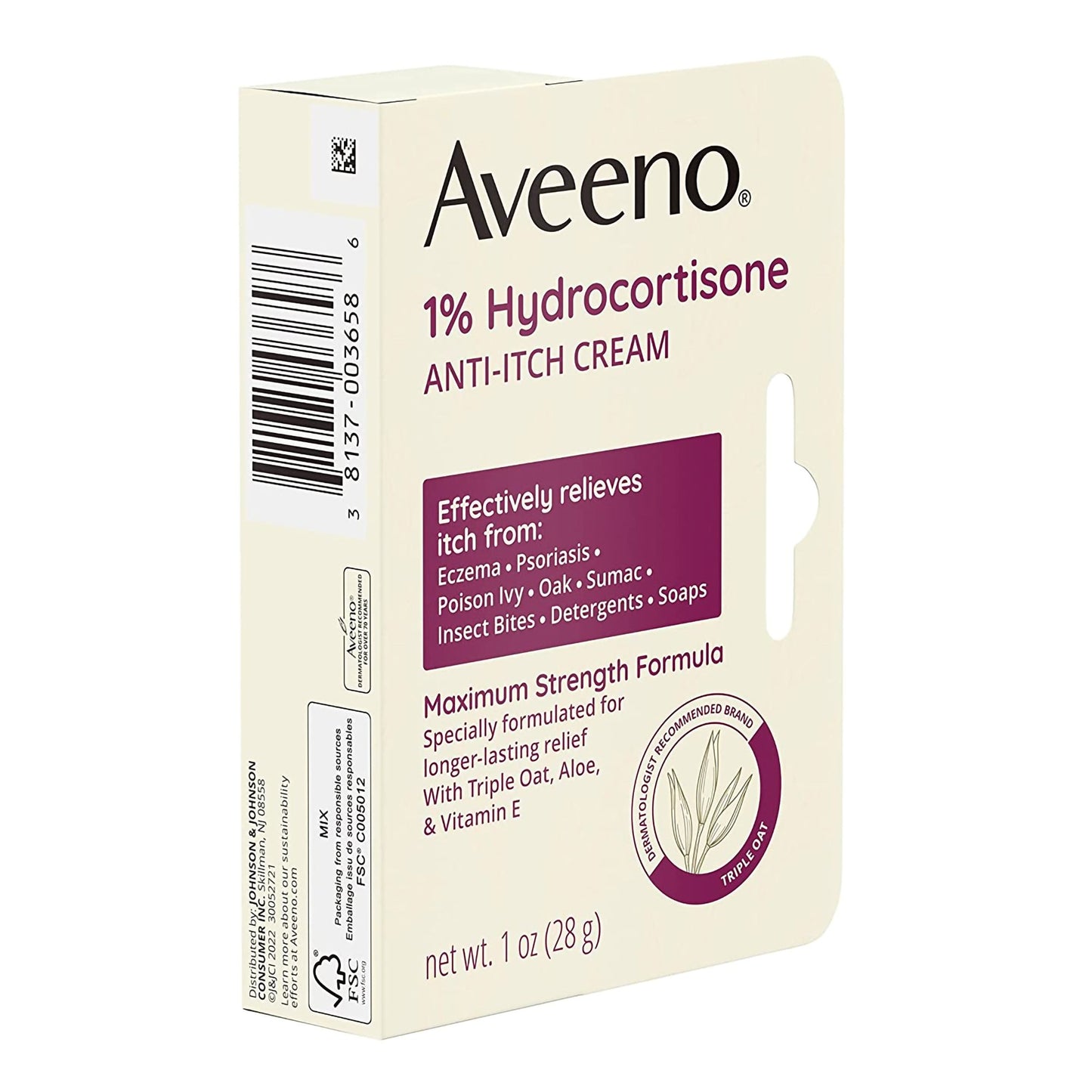 AVEENO, CRM NAT HYDROCORTISONEANTI-ITCH 1OZ