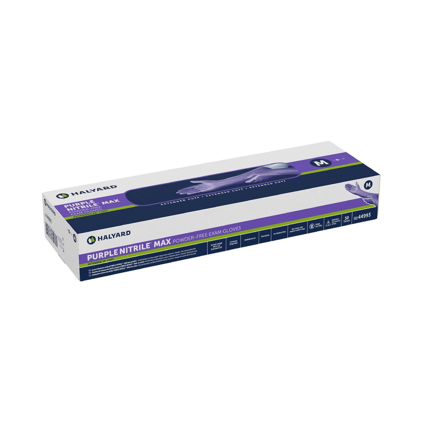 GLOVE, EXAM NTRL MED N/S EXTCF16IN (50/BX 8BX/CS)