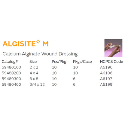 DRESSING, ALGISITE WOUND 4"X4"(10/BX 10BX/CS)