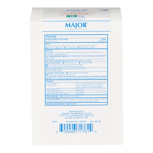 CETIRIZINE HCL, TAB 10MG UD (100/BX)