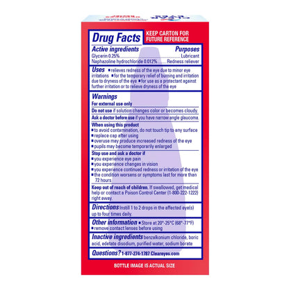 CLEAR EYES, DRP REDNESS RELIEF0.5OZ