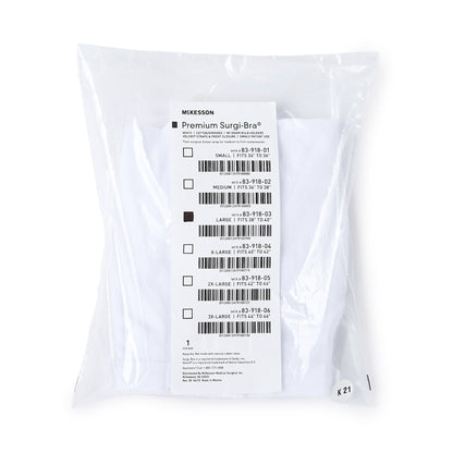 SUPPORT, SURGI-BRA BREAST COTTON WHT LG LF