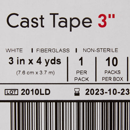 TAPE, CAST WHT LF 3"X4YDS (10RL/BX)