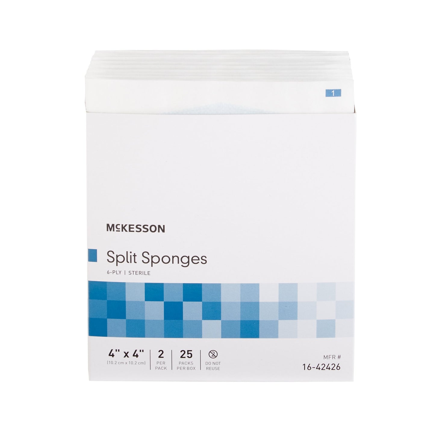 SPONGE, DRN 4"X4" 6PLY STR (2/PK 25PK/BX)