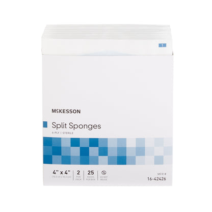 SPONGE, DRN 4"X4" 6PLY STR (2/PK 25PK/BX)