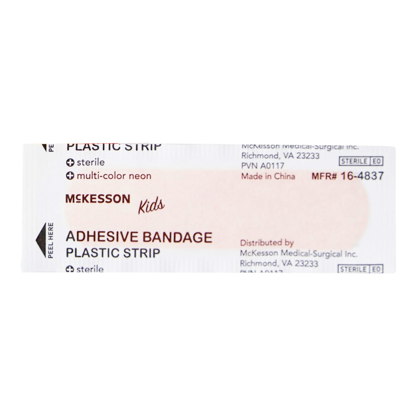 BANDAGE, ADHSV MCKID NEON STRIP 3/4"X3" (100/BX 24BX/CS)