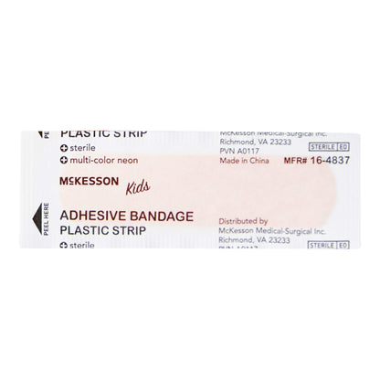 BANDAGE, ADHSV MCKID NEON STRIP 3/4"X3" (100/BX 24BX/CS)