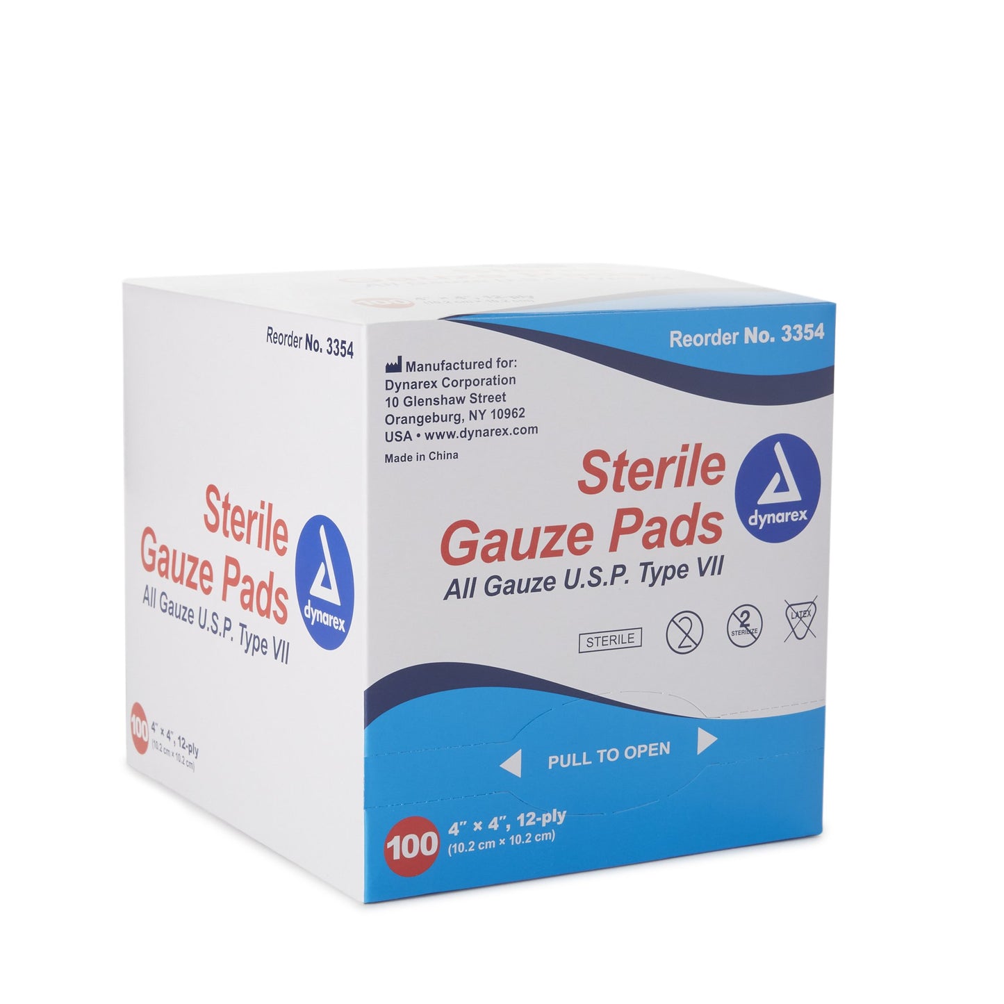PAD, GAUZE 12PLY STR 4X4 (100/BX 12BX/CS)