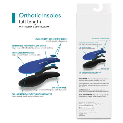 INSOLE, ORTHO FULL LNGTH I MEN12-13.5 (1PR/BX)