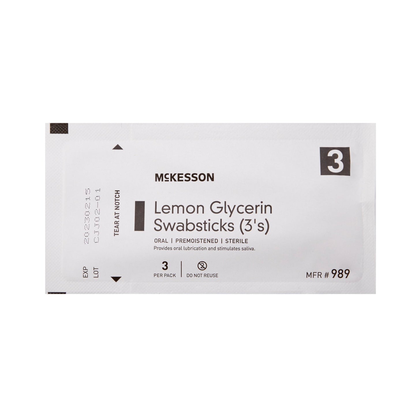 SWABSTICK, LEMON GLYCERIN STR (25/BX 10BX/CS)