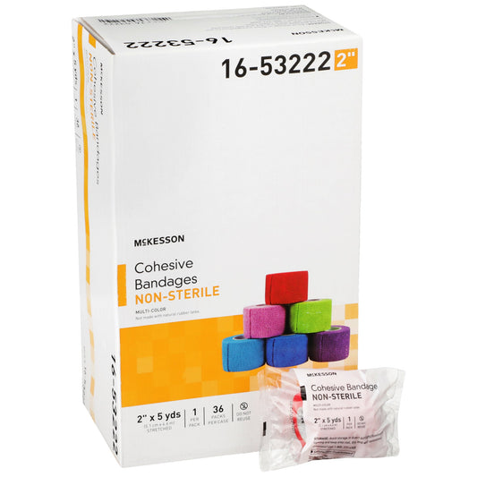 BANDAGE, COHESIVE N/S LF COLORPAK 2" (36/CS)