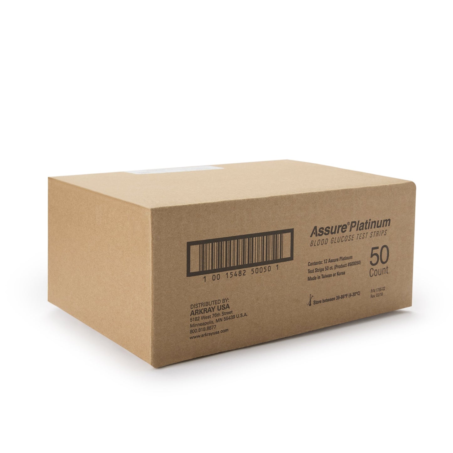 TEST STRIP, BLD GLUCOSE ASSUREPLATINUM (50/BX 12BX/CS)