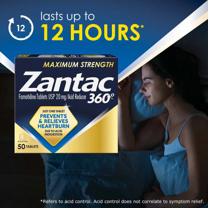 ZANTAC, TAB MAXIMUM STRENGTH 20MG (50/BT)