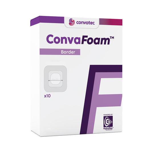 DRESSING, WOUND CONVAFOAM BORDER ADH SIL 12.5X12.5CM (10/BX)