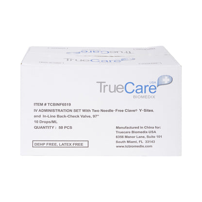 IV PUMP SET, 10DRP 2 NF PORTS 97" (50/BX)