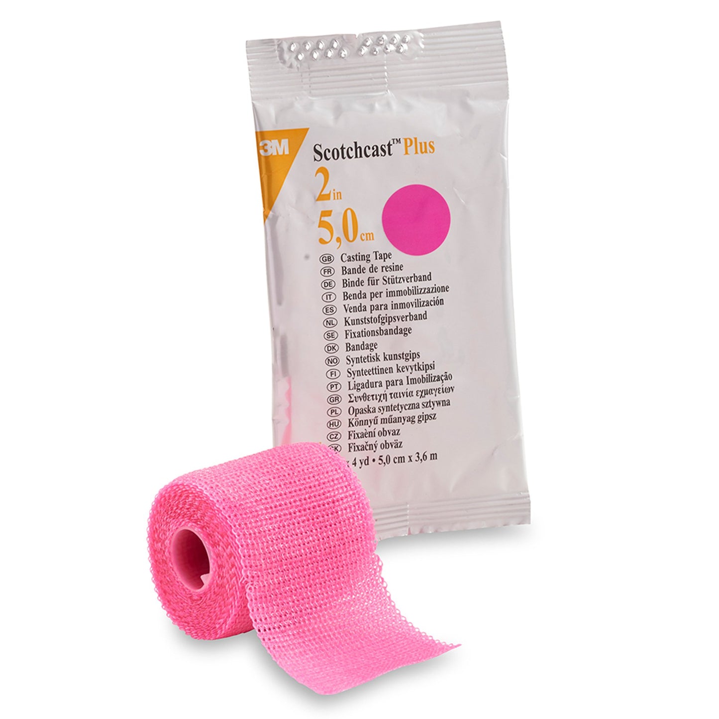 TAPE, CAST SCOTCHCAST 2"X4YDS BRT PNK (10/BX) 3MORTH