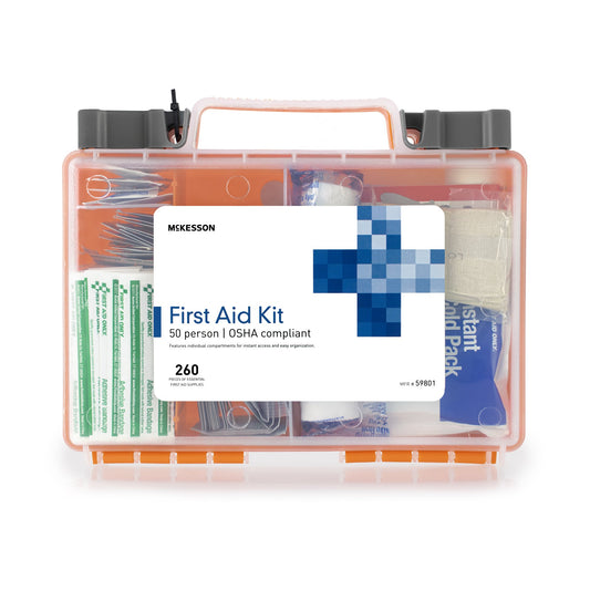 FIRST AID KIT, 50 PERSON PLASTIC (12KT/CS)