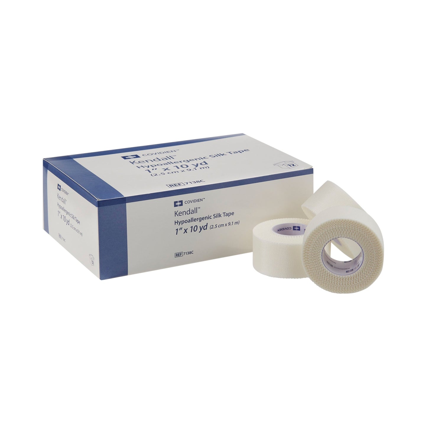 TAPE, ADHSV CURASILK 1"X10YDS (12/BX 10BX/CS) KENDAL