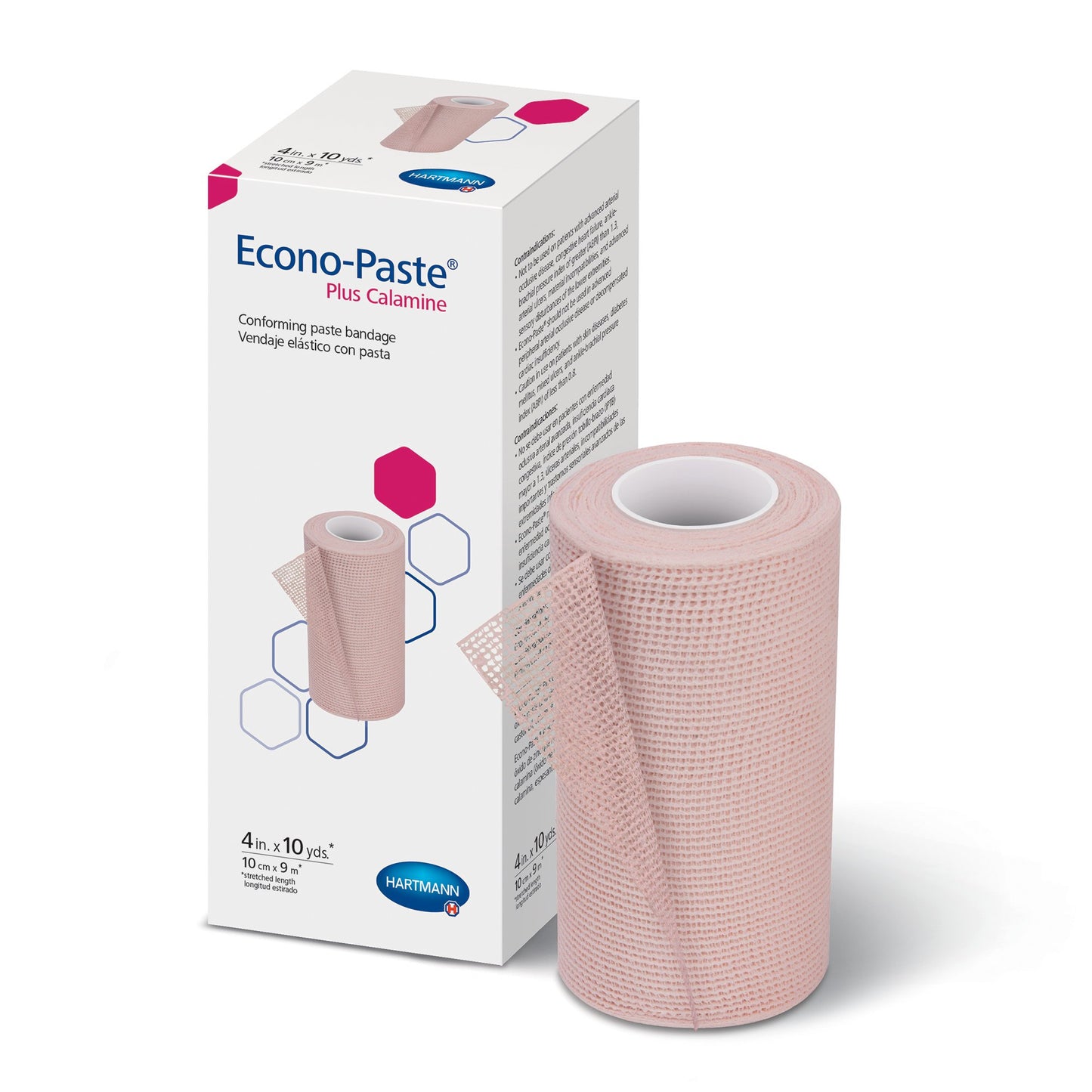 BANDAGE, ECONO-PASTE+ CALAMINE4"X10YD (1/BX 12BX/CS)