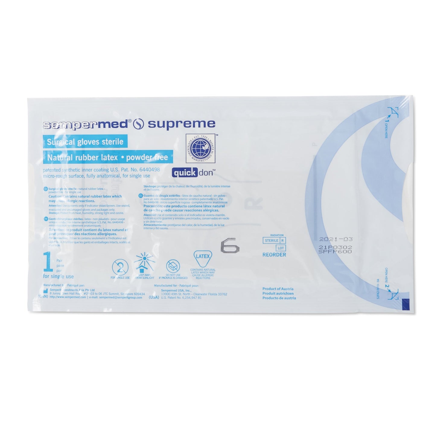 GLOVE, SURG LTX 6.0 STR2 TXT (50PR/BX 6BX/CS)