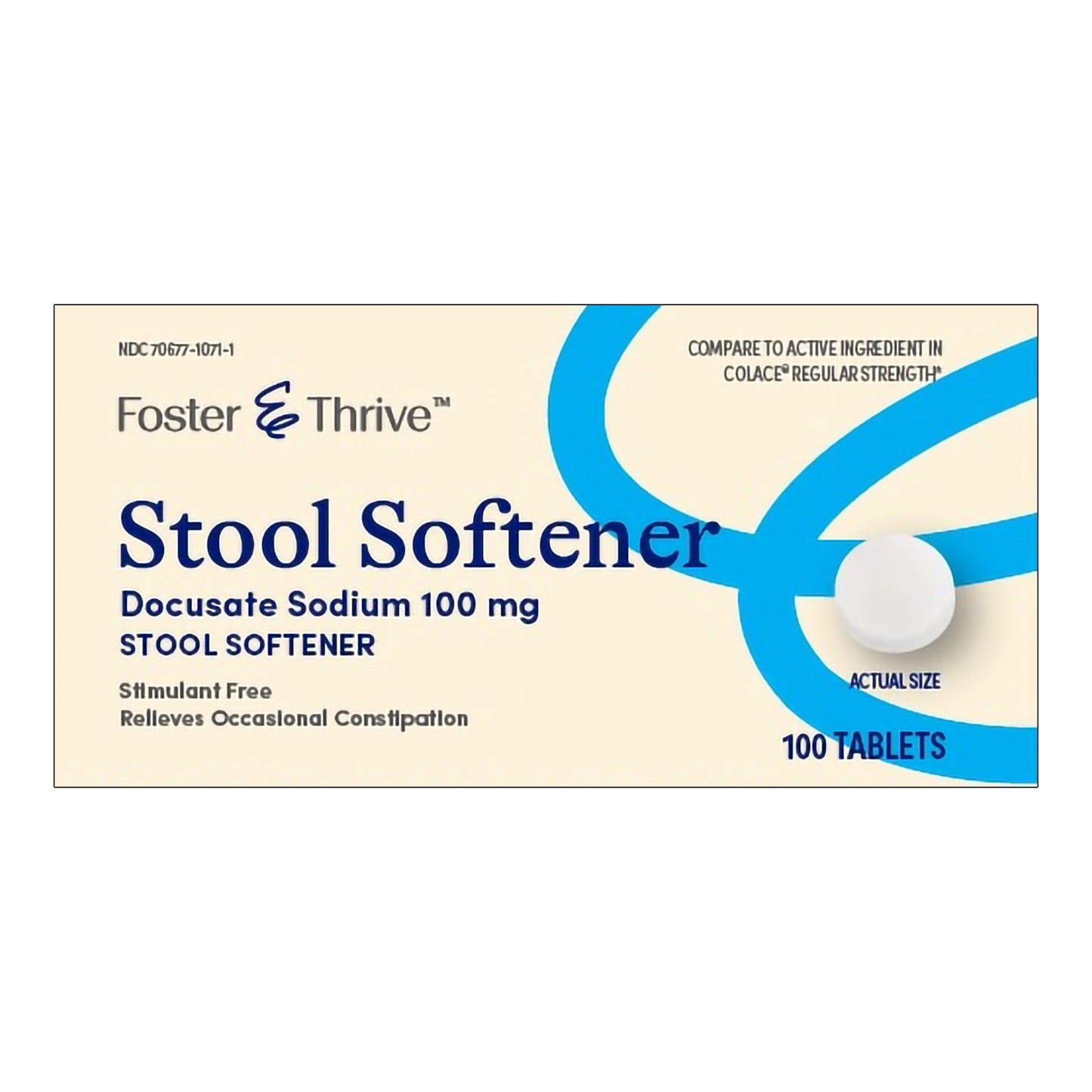 DOCUSATE, TAB FT 100MG (100/BT)