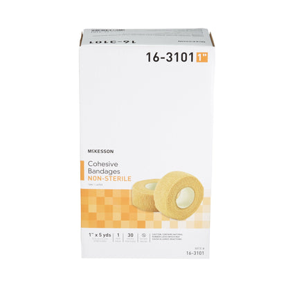 BANDAGE, COHESIVE N/S TAN 1" (30PK/CS)