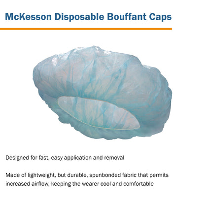 CAP, BOUFFANT LF SB BLU 21" (100/BX 5BX/CS)