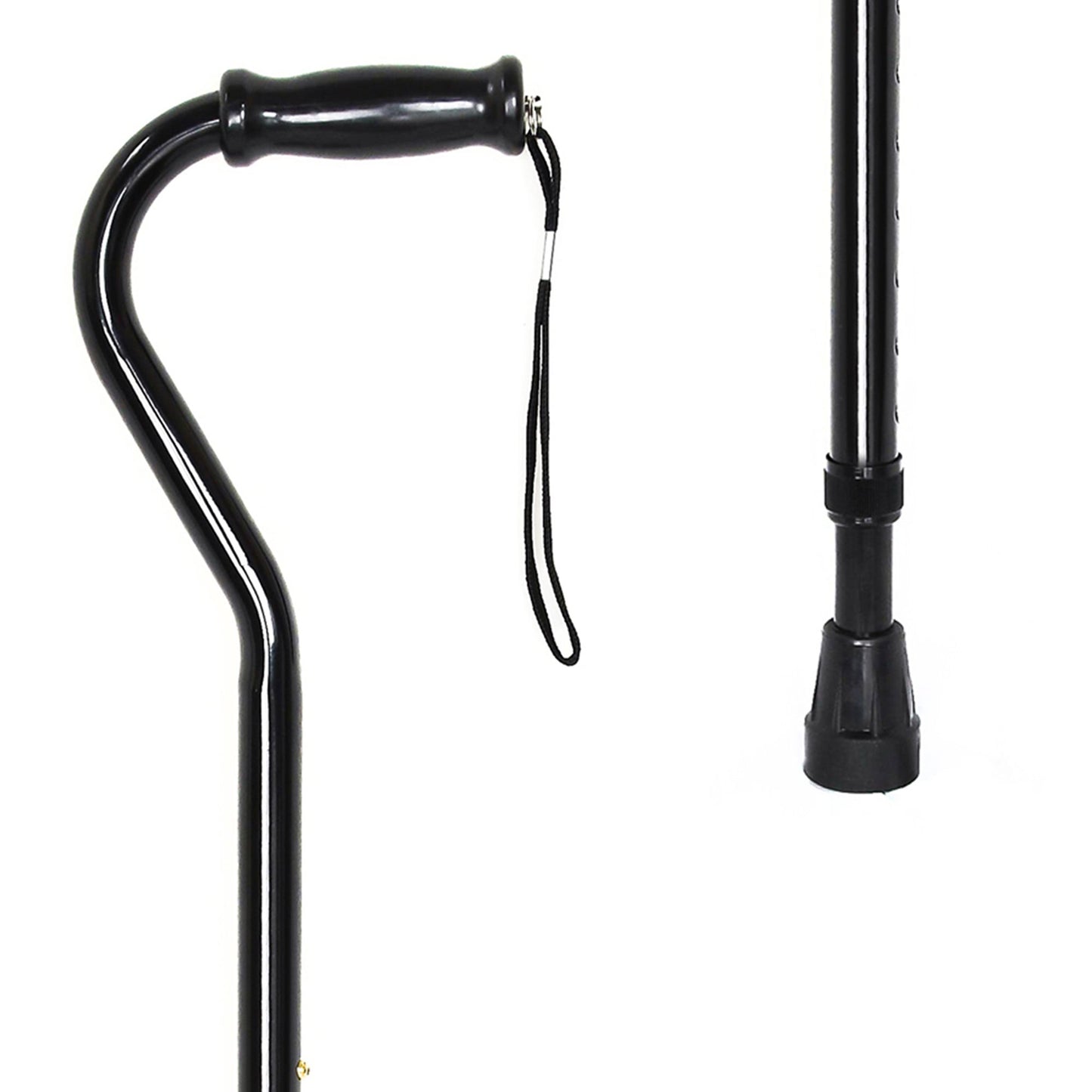 CANE, OFFSET HD STEEL BLK (6/CS)