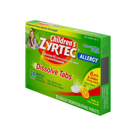 ZYRTEC, TAB CHLD ALLERGY 24HR (12/CT)