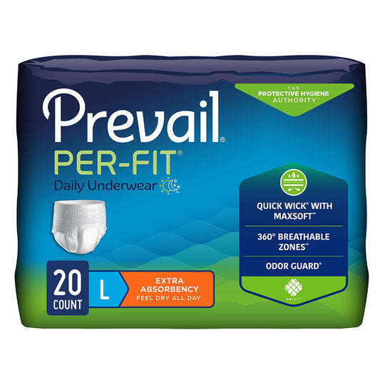 UNDERWEAR, PROTECTIVE PREVAIL PER-FIT LRG DISP(20/PK 4PK/CS)