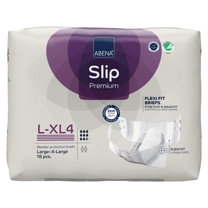 BRIEF, INCONT SLIP FLEX FIT PREM L4-XL4 LG/XLG (18/PK 4PK/CS