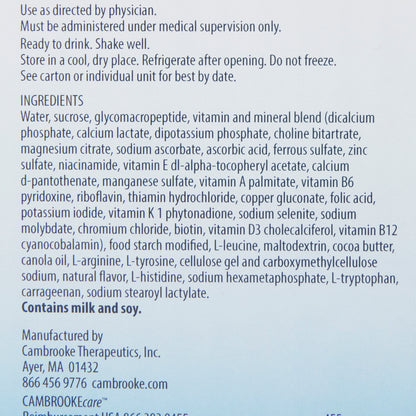 SUPPLEMENT, ORAL GLYTACTIN RTDORIG 15GM 8.3OZ (30/CS)