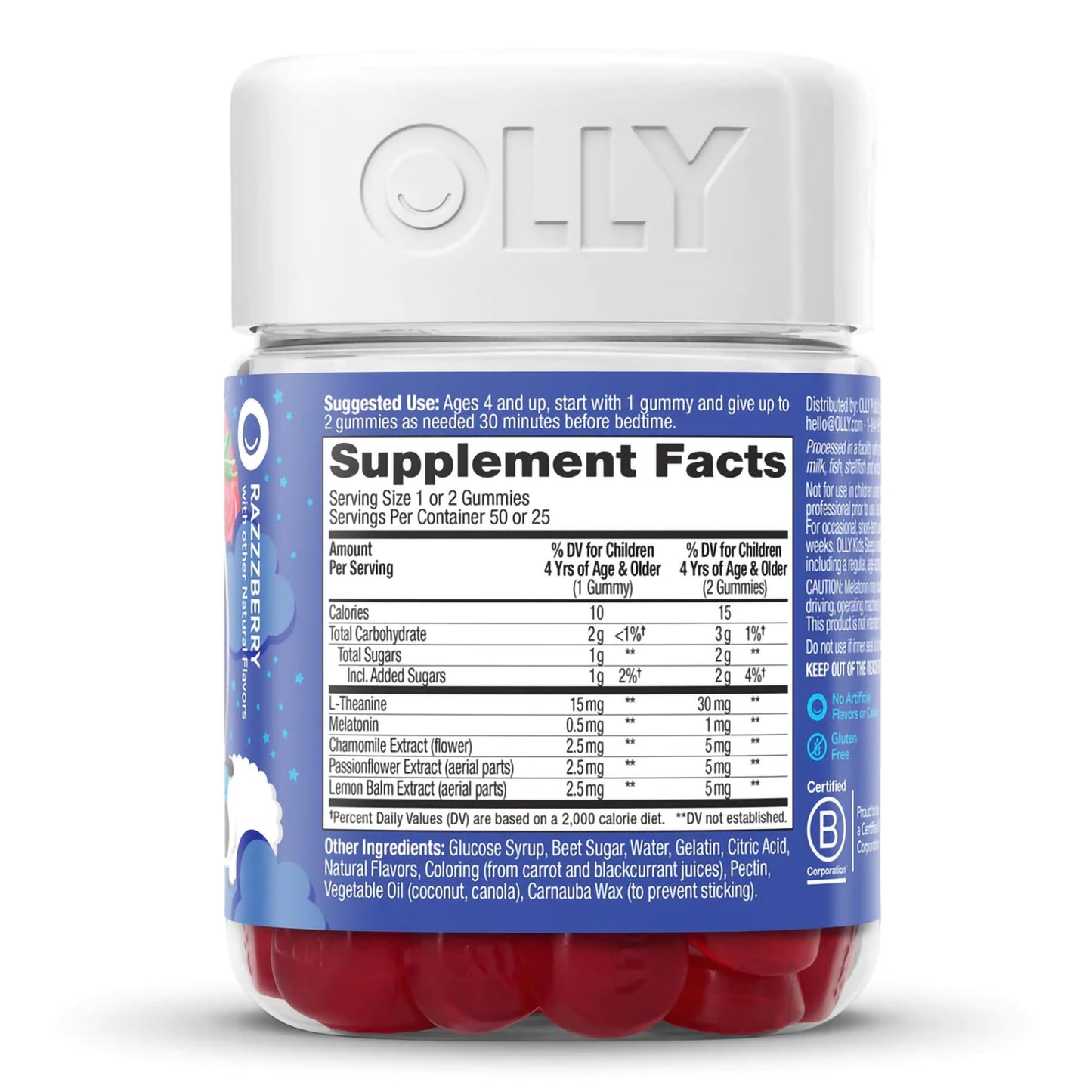 OLLY, GUMMY KIDS SLEEP RAZZBERRY (50/BT)
