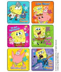 STICKER, SPONGE BOB (90/PK)