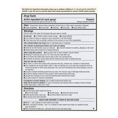 ALLERGY RELIEF, SPR NASAL FT SM 24HR 50MCG