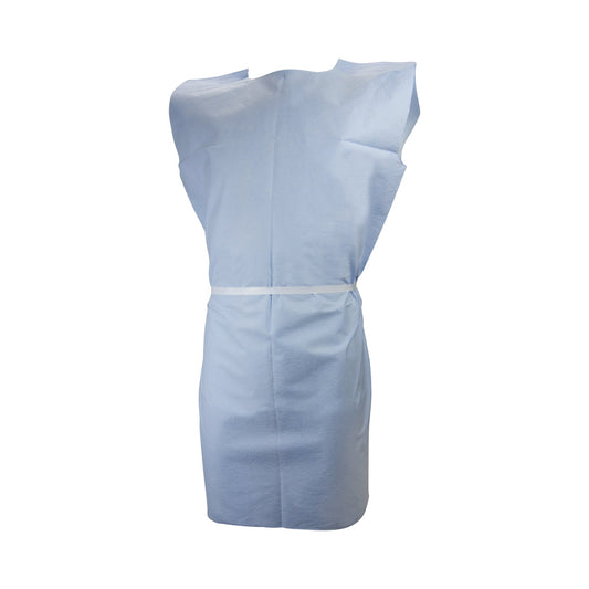 GOWN, EXAM T/P/T PED F/B OPN BLU 21X36 (50/CS)