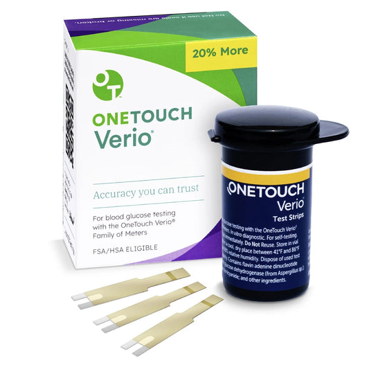 TEST STRIP, BLD GLUC ONETOUCH VERIO (50/BX 24BX/CS)